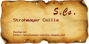 Strohmayer Csilla névjegykártya