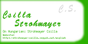 csilla strohmayer business card